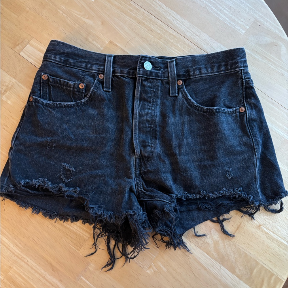 Levi's Black Distressed Women Shorts *SEE NOTE FOR SIZE*